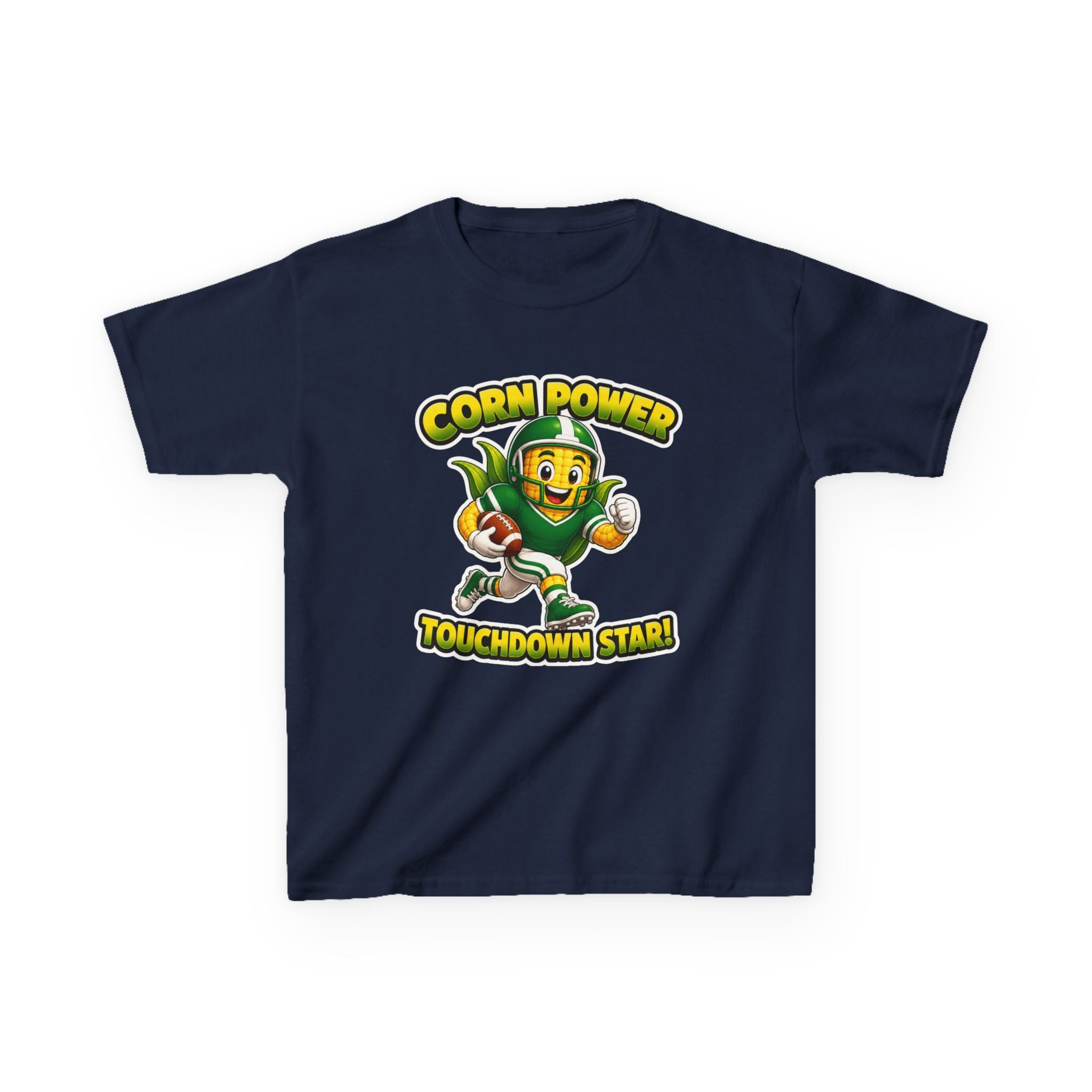 Kids Football T-Shirt — 'Corn Power' Touchdown Star Graphic Tee
