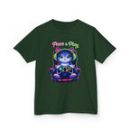 Kids Gamer T-Shirt – Cat Play & Pause Graphic Tee