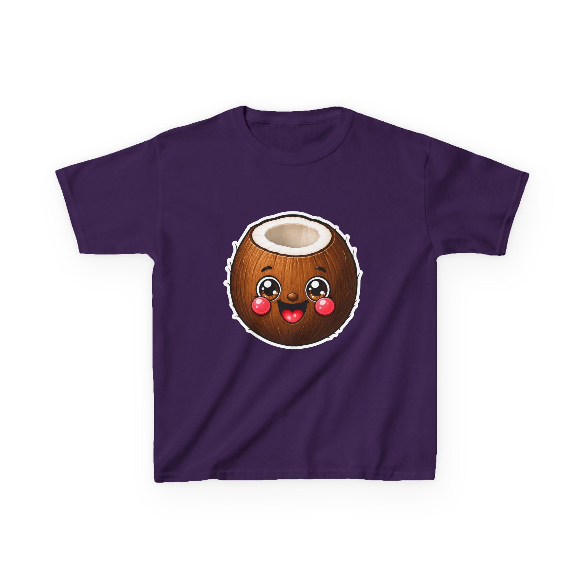 Kids Coconut T-Shirt — 'Tropical Vibes' Cute Kawaii Coconut Fruit Graphic Tee
