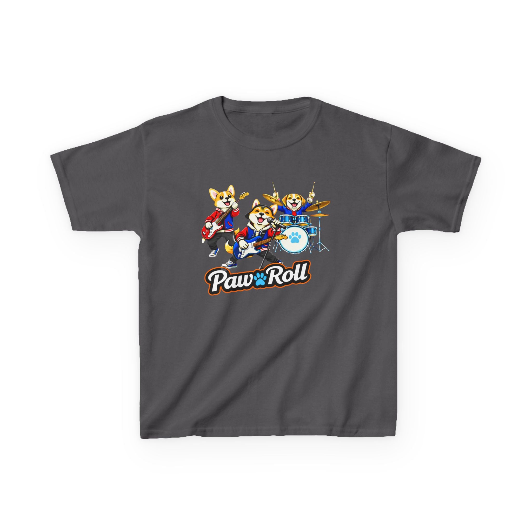 Kids Animal T-Shirt — 'Paw n’ Roll' Puppy Rock Band Graphic Tee