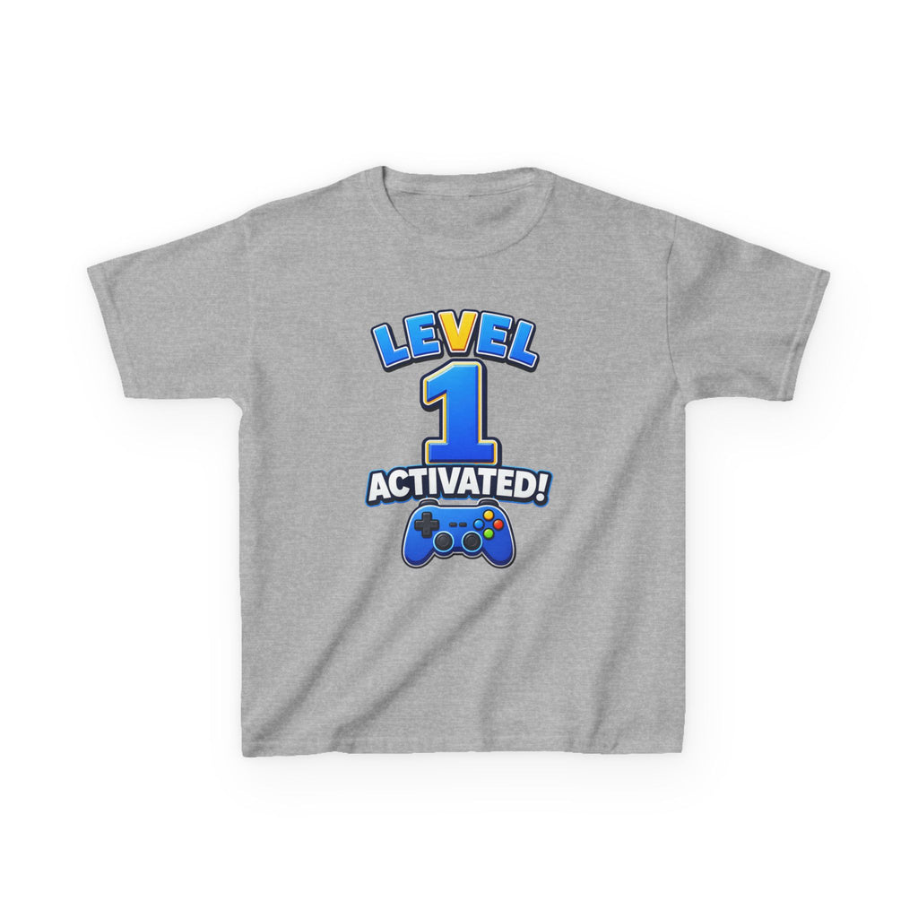 Kids Birthday T-Shirt — 'Level 1 Activated!' Birthday Gaming Graphic Tee
