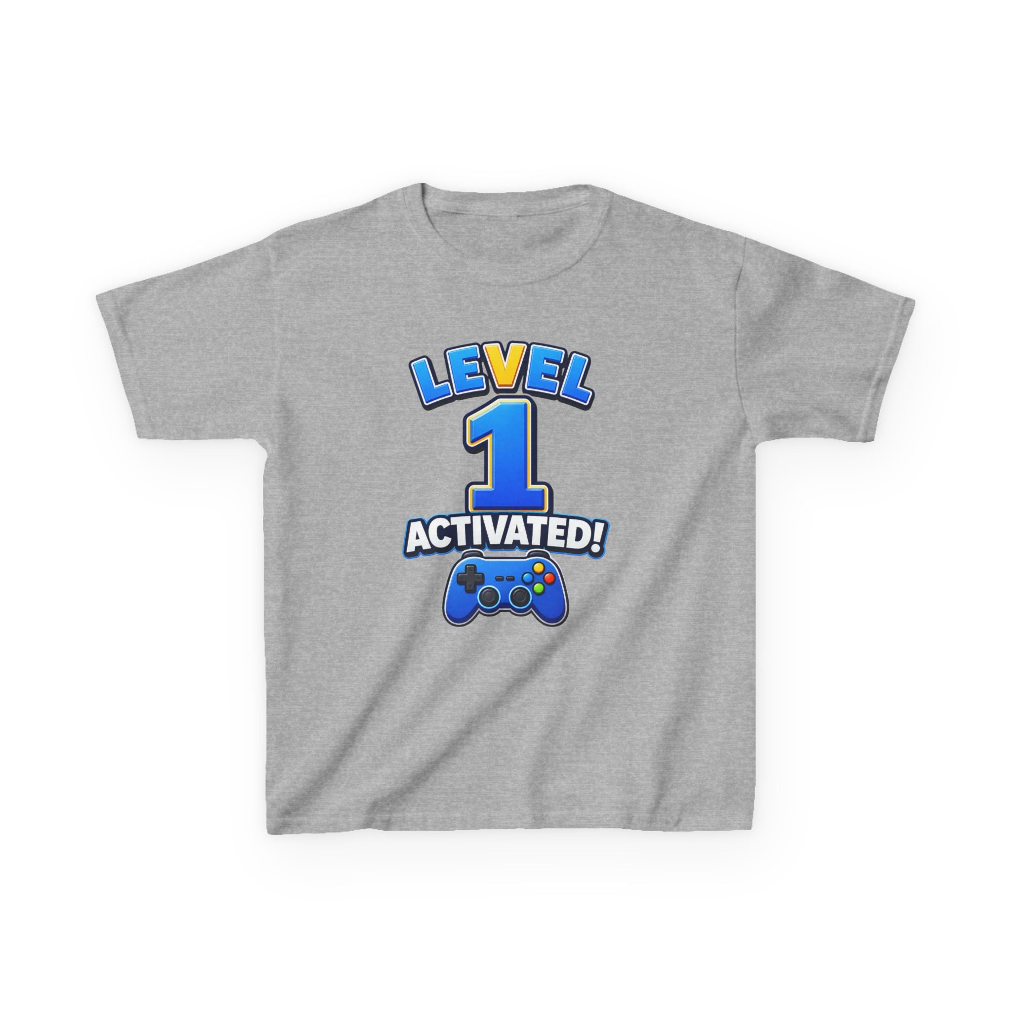 Kids Birthday T-Shirt — 'Level 1 Activated!' Birthday Gaming Graphic Tee