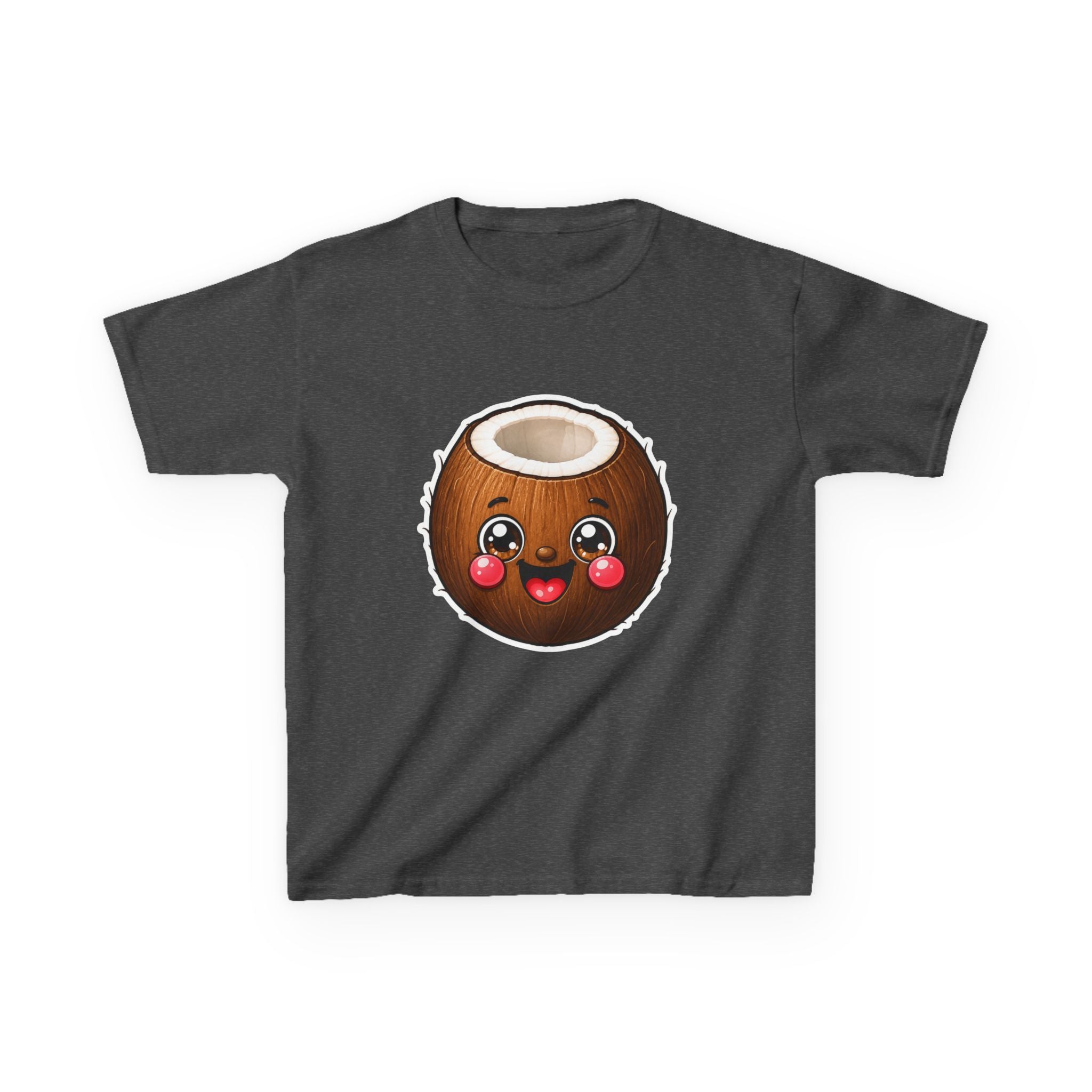 Kids Coconut T-Shirt — 'Tropical Vibes' Cute Kawaii Coconut Fruit Graphic Tee