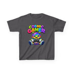 Kids Cosmic Gamer T-Shirt — 'Cosmic Gamer' Rainbow Alien Controller Graphic Tee
