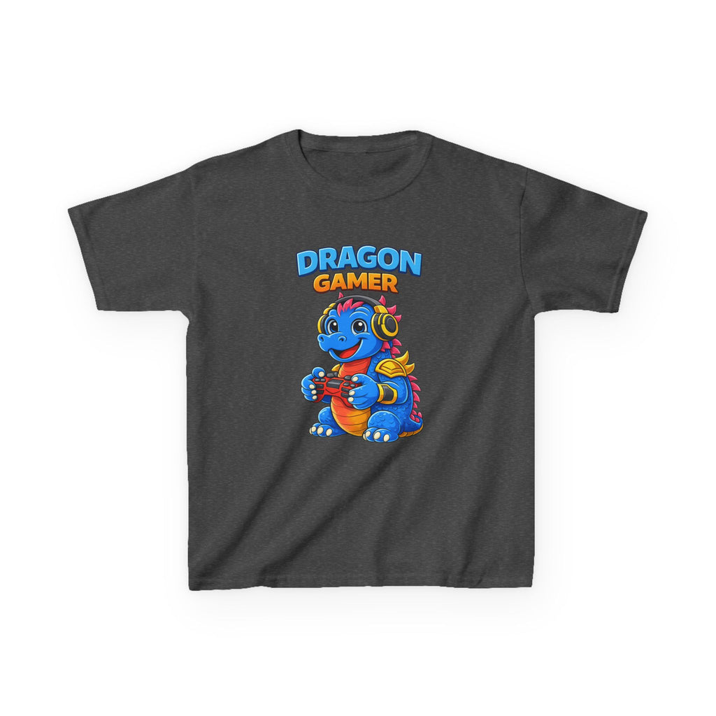 Kids' Dragon Gamer Tee — Cute Blue Dragon Gaming Shirt for Boys & Girls