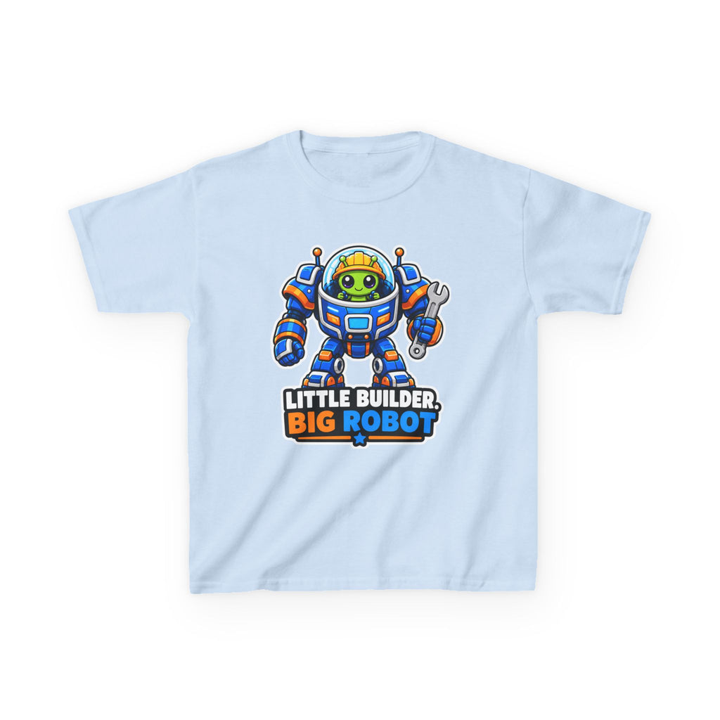 Kids Robot T-Shirt — 'Little Builder, Big Robot' Cute Robot Graphic Tee