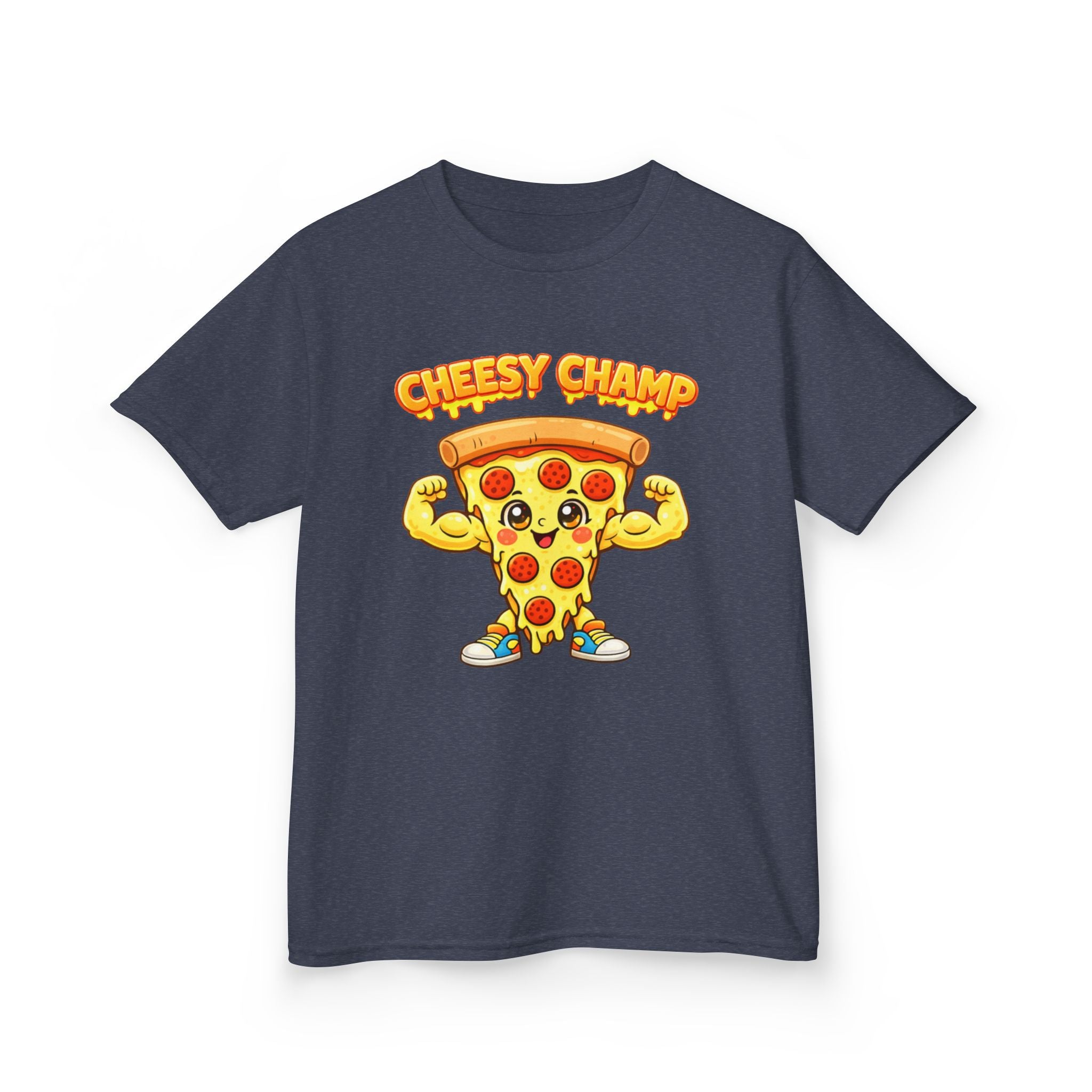 Kids Pizza T-Shirt — 'Cheesy Champ' Fun Food Graphic Tee
