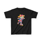 Kids T-Shirt — Colorful Roller Skating Puppy Graphic Tee