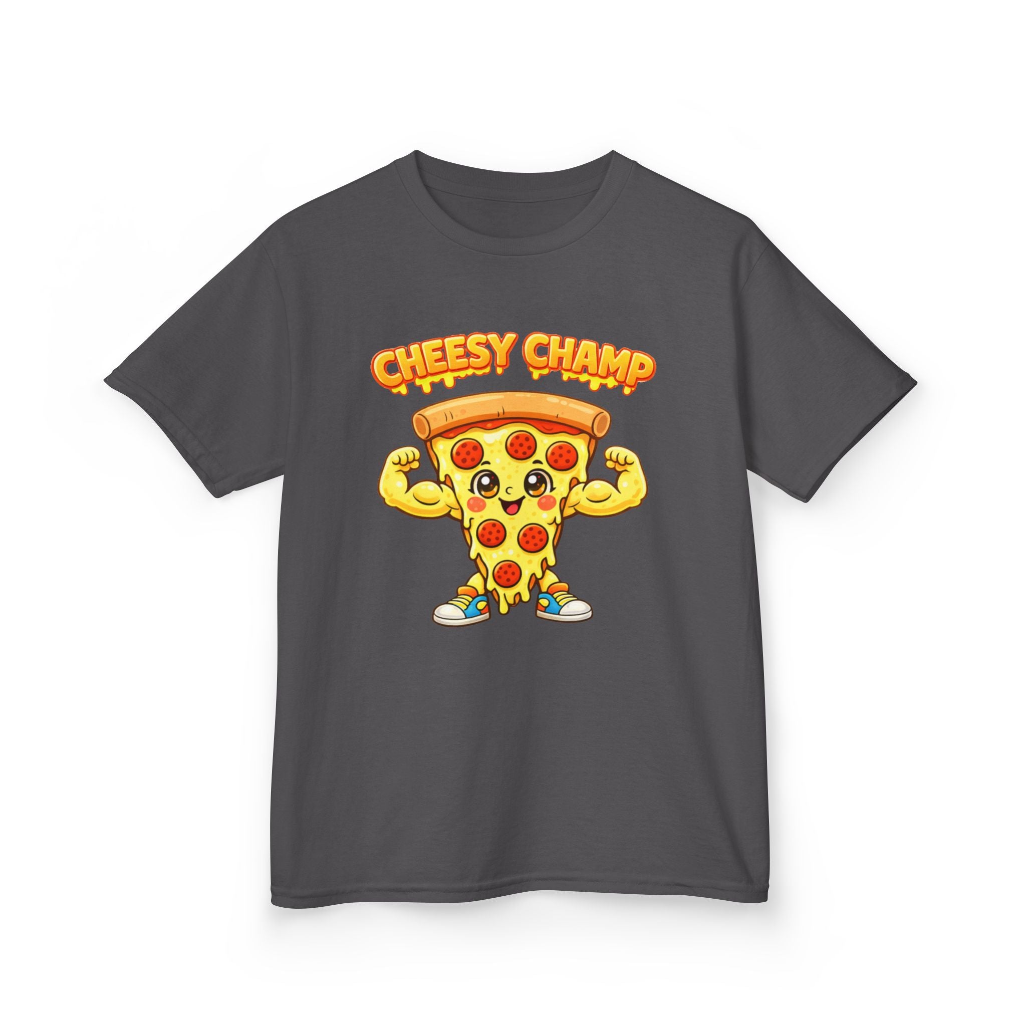 Kids Pizza T-Shirt — 'Cheesy Champ' Fun Food Graphic Tee