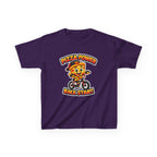 Kids BMX T-Shirt — 'Pizza Power' Cute Pizza Character Riding Bike Graphic Tee