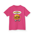 Kids Burger T-Shirt — 'Bun-derful Mood' Skateboard Graphic Tee
