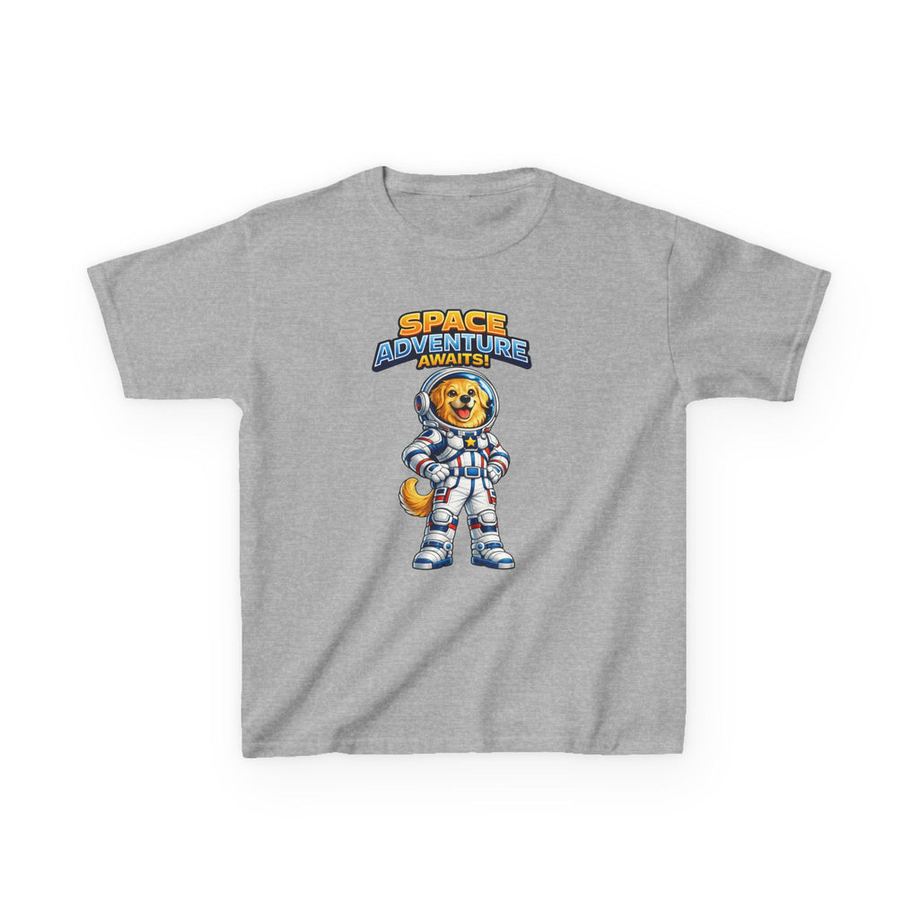 Kids Space Adventure T‑Shirt – Cute Astronaut Dog Graphic Tee