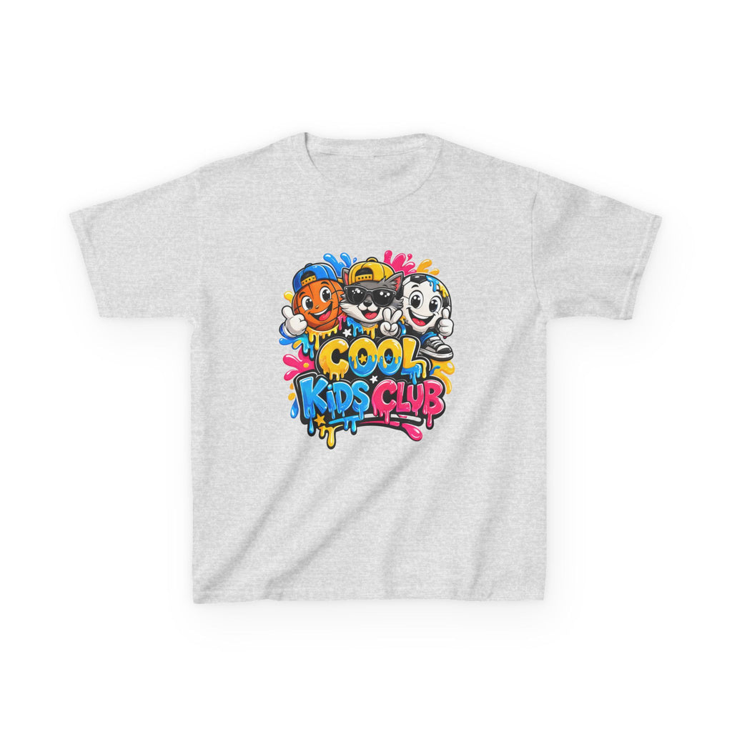 Kids Graphic T-Shirt — 'Cool Kids Club' Fun Cartoon Crew Tee