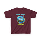 Kids Shark T-Shirt — 'Level Up' Gaming Graphic Tee
