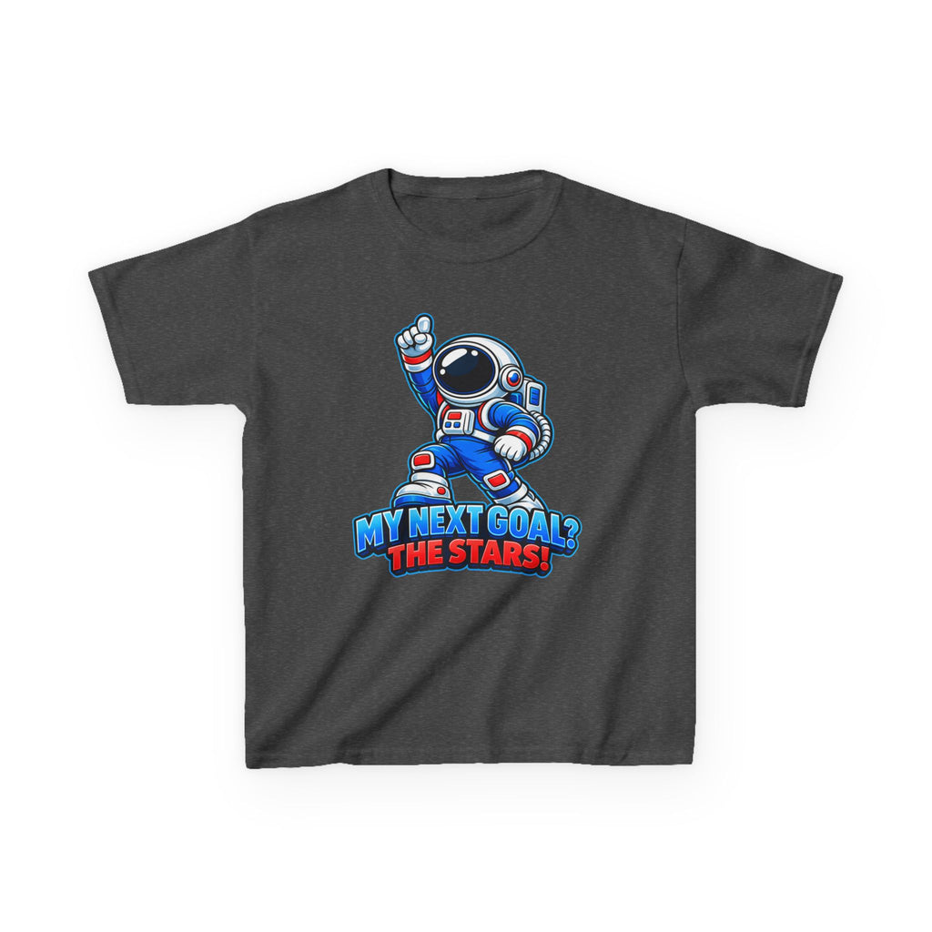 Kidxtr™ Kids Space T-Shirt — 'My Next Goal: The Stars' Astronaut Graphic Tee