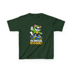 Kids School T-Shirt — 'School Is Cool' Skateboard Cat Graphic Tee