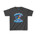 Kidxtr™ Kids Coder T-Shirt — 'Little Coder, Big Dreams' Tech Graphic Tee