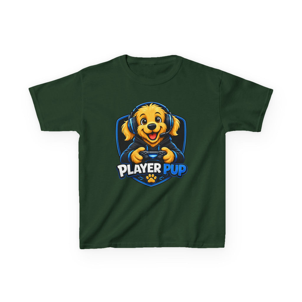 Player Pup Kids T‑Shirt — Cute Gaming Dog Tee for Children