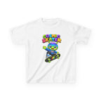 Kids Cosmic Skater T-Shirt — 'Cosmic Skater' Colorful Alien Skateboard Graphic Tee