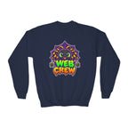 Kidxtr™ Kids Spider Sweatshirt — 'Web Crew' Cute Halloween Spider Graphic Crewneck