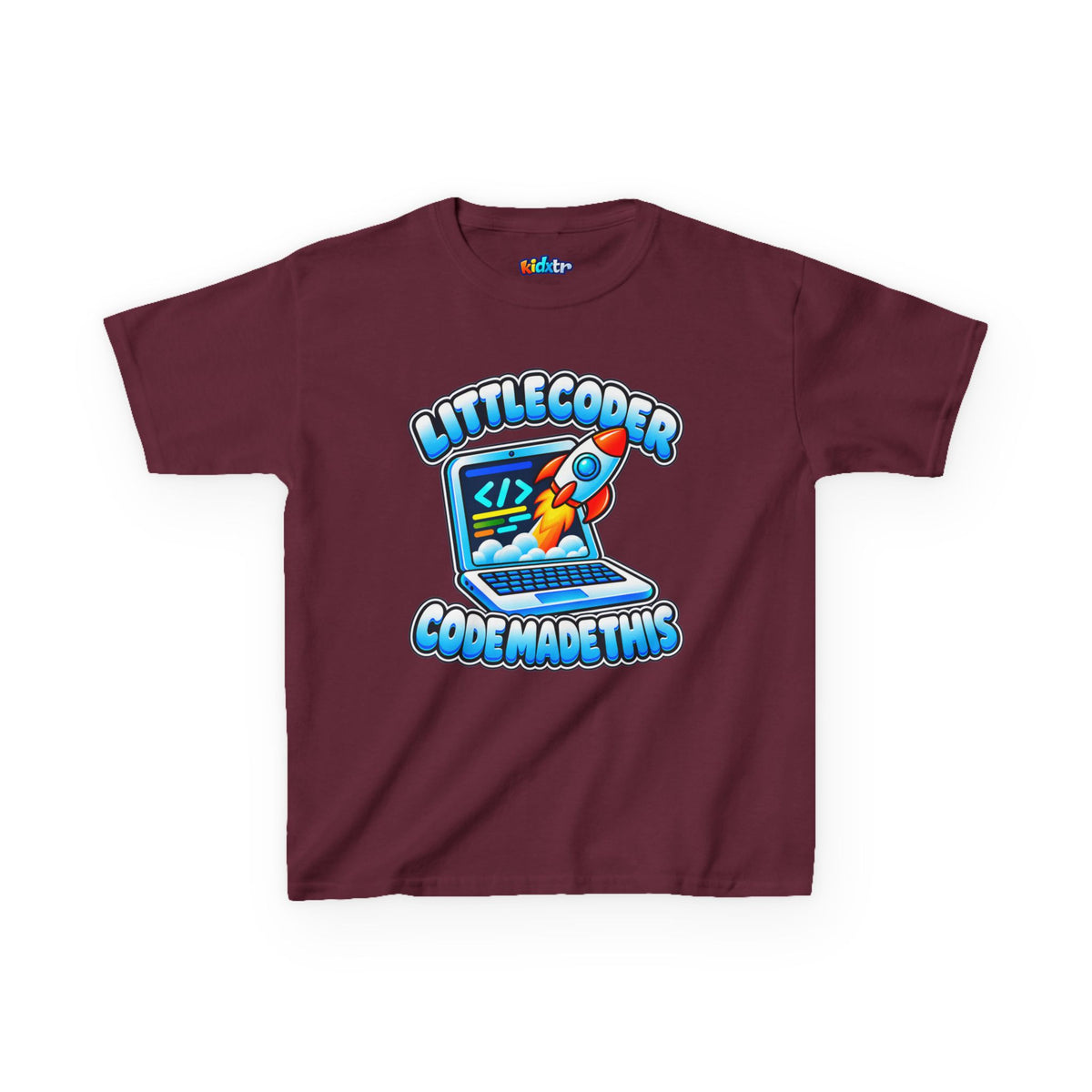 Kidxtr™ Kids Coder T-Shirt — 'Code Made This' Little Coder Tech Graphic Tee