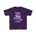 Kids Fox T-Shirt — 'School Besties' Purple Foxes Graphic Tee