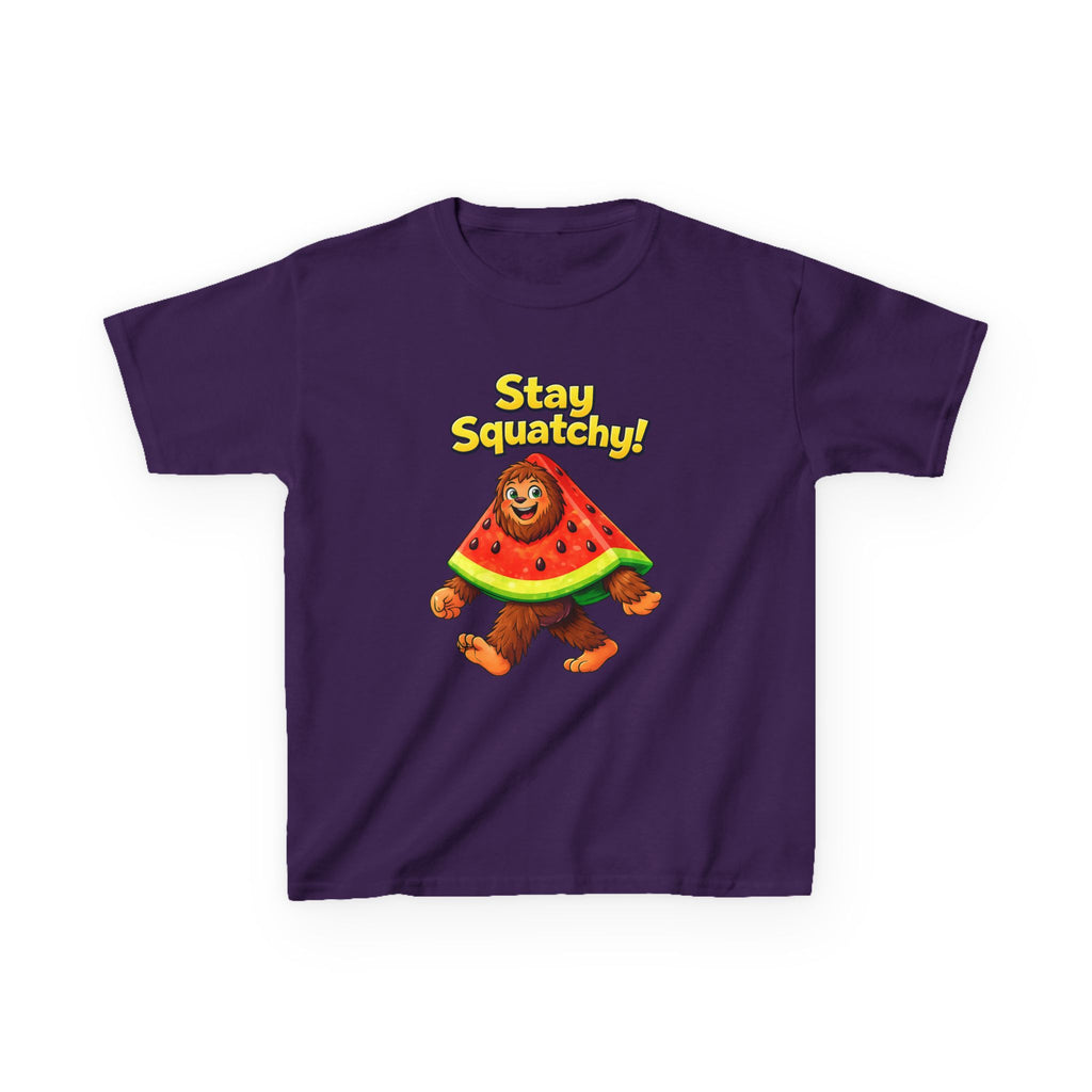 Kids Sasquatch T-Shirt — 'Stay Squatchy!' Watermelon Graphic Tee