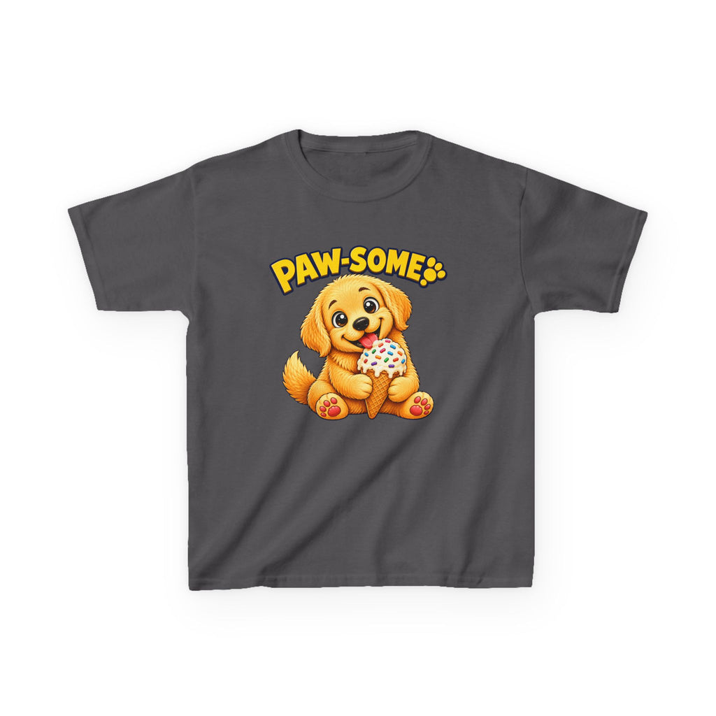 Kids Tee — "Paw-some" Puppy Graphic