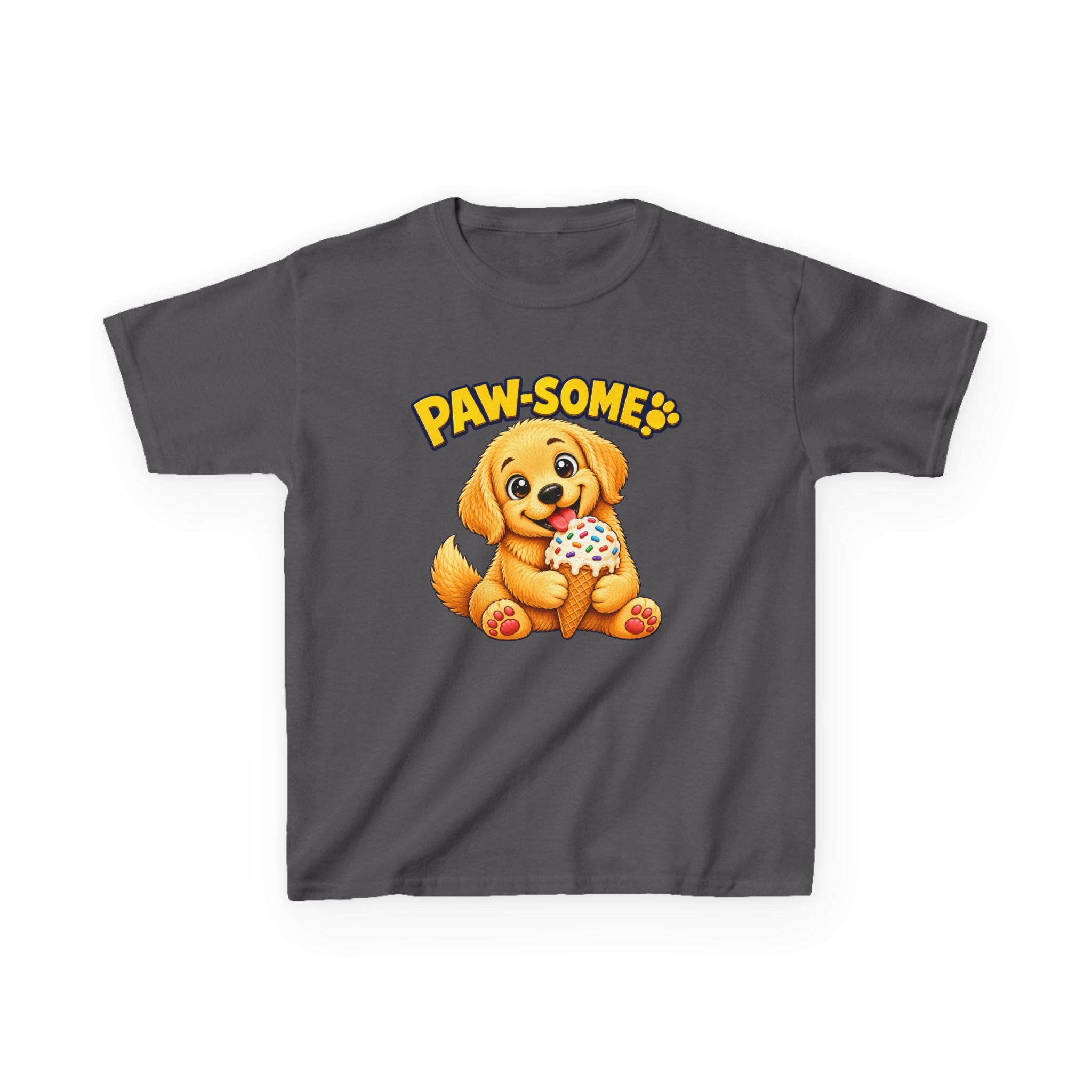 Kids Tee — "Paw-some" Puppy Graphic