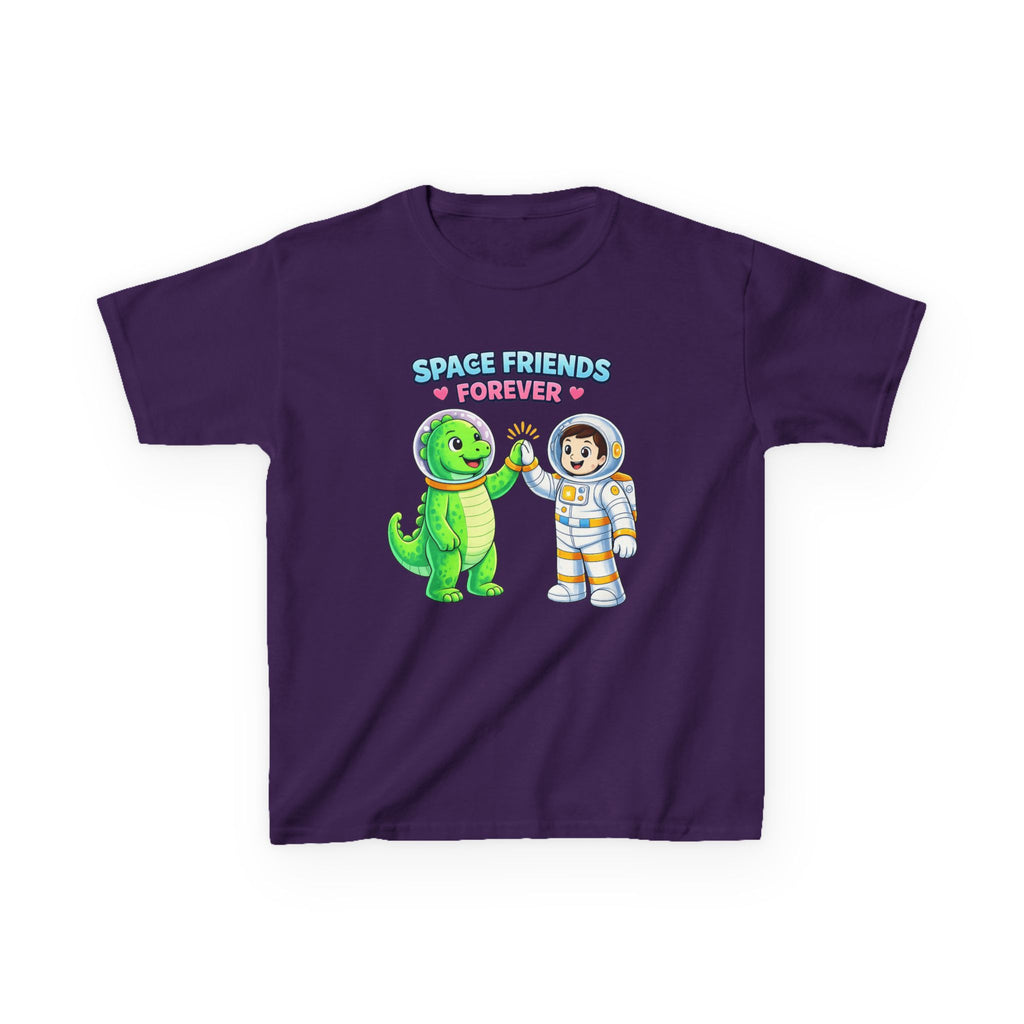 Kids Tee — "Space Friends Forever" Astronaut & Alien Graphic