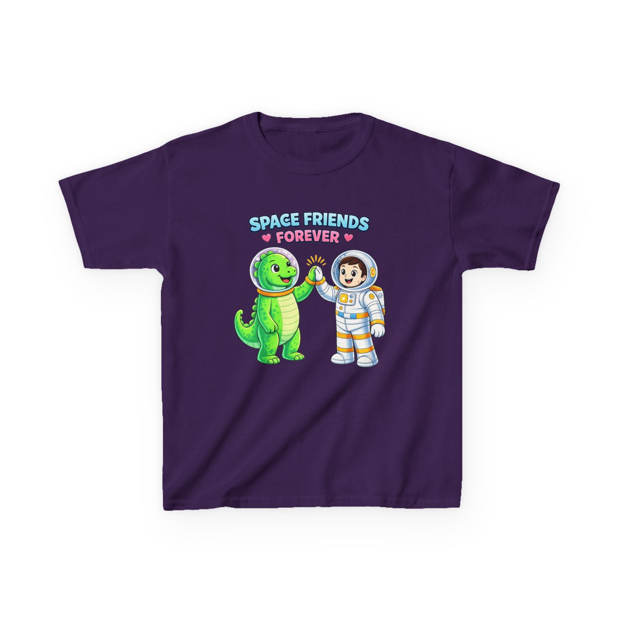 Kids Tee — "Space Friends Forever" Astronaut & Alien Graphic