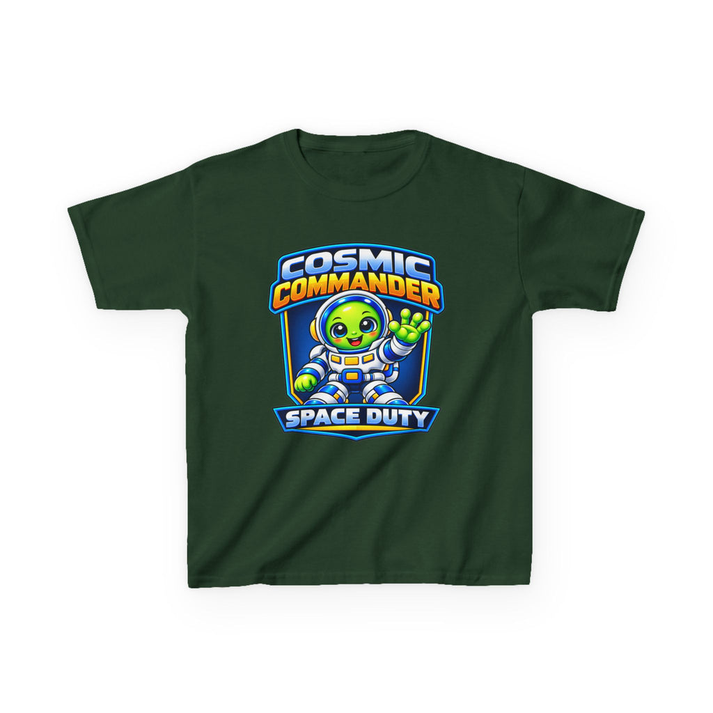 Kidxtr™ Kids Space T-Shirt — 'Cosmic Commander' Space Duty Alien Graphic Tee
