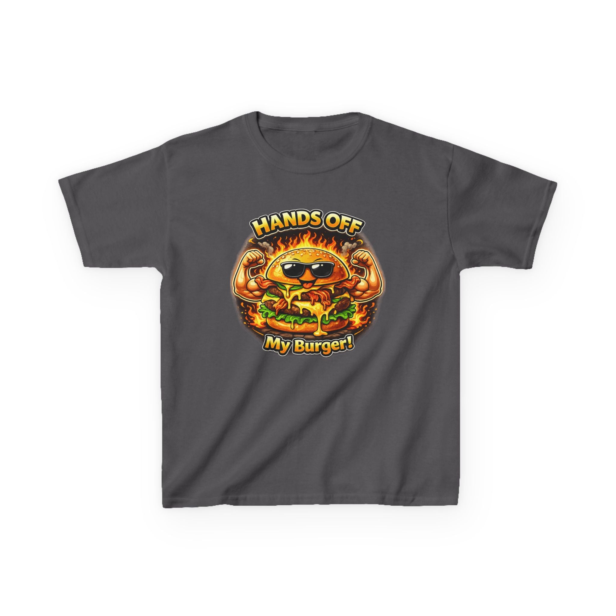 Kids T-Shirt — "Hands Off My Burger!" Funny Burger Graphic Tee