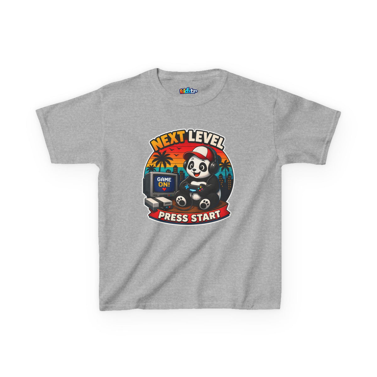 Kidxtr™ Kids Gamer T-Shirt — 'Press Start' Retro Gaming Graphic Tee