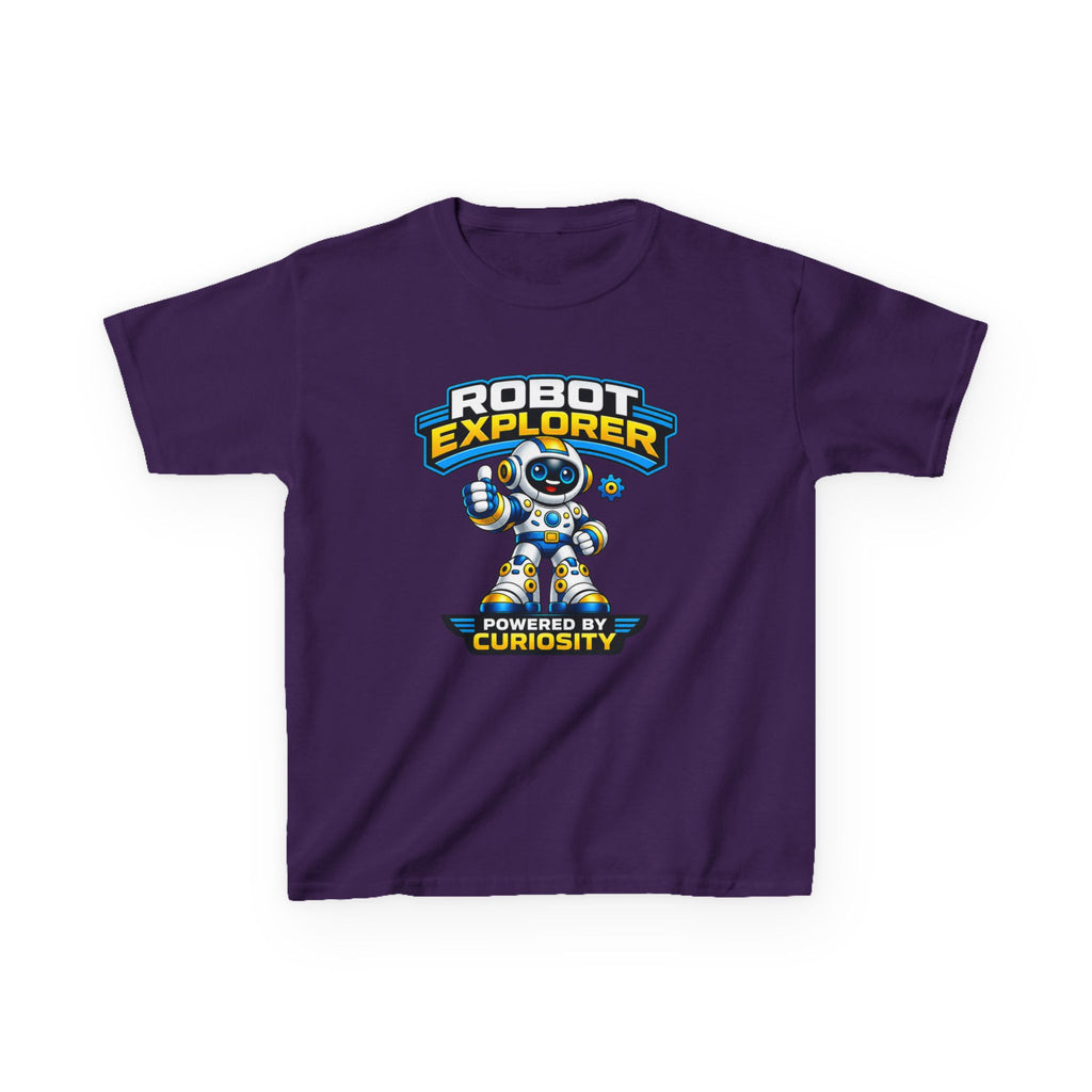Robot Explorer Kids T‑Shirt — "Powered by Curiosity" Space Robot Tee
