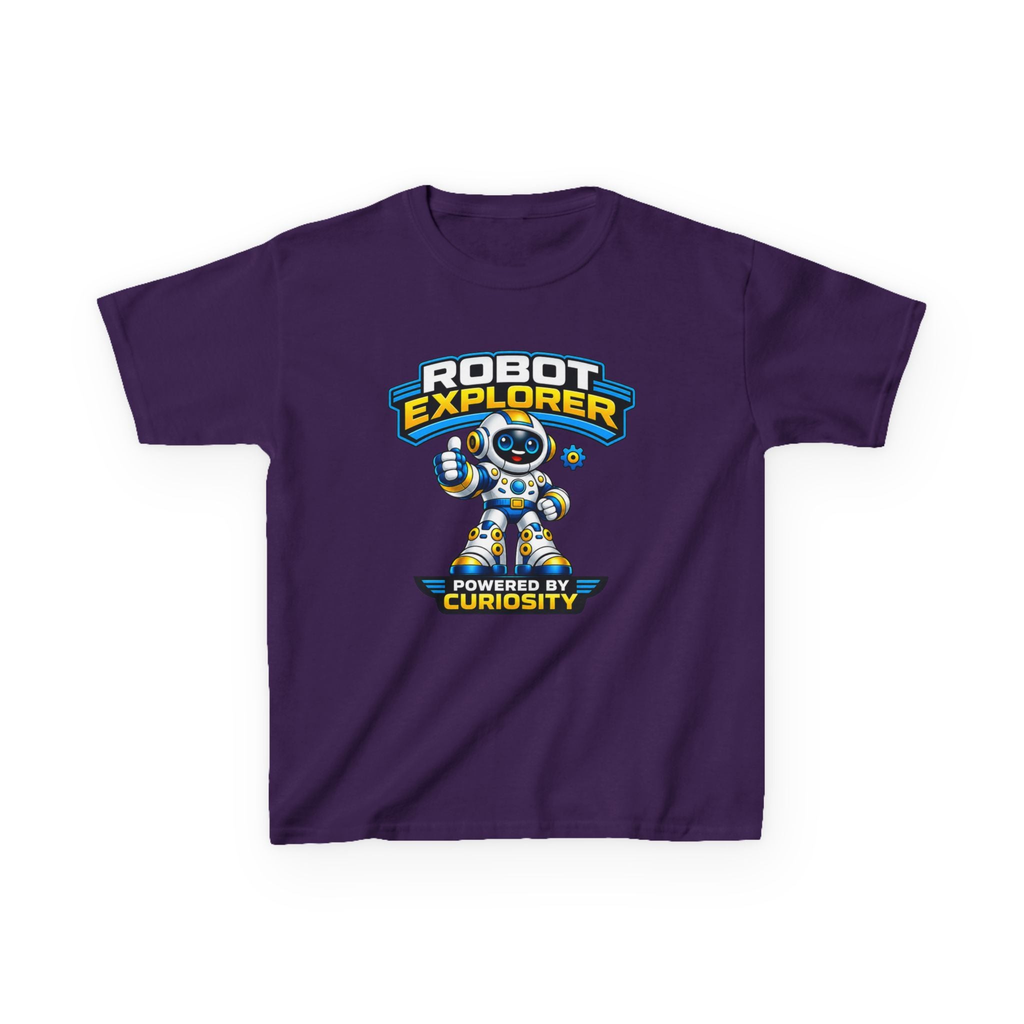 Robot Explorer Kids T‑Shirt — "Powered by Curiosity" Space Robot Tee