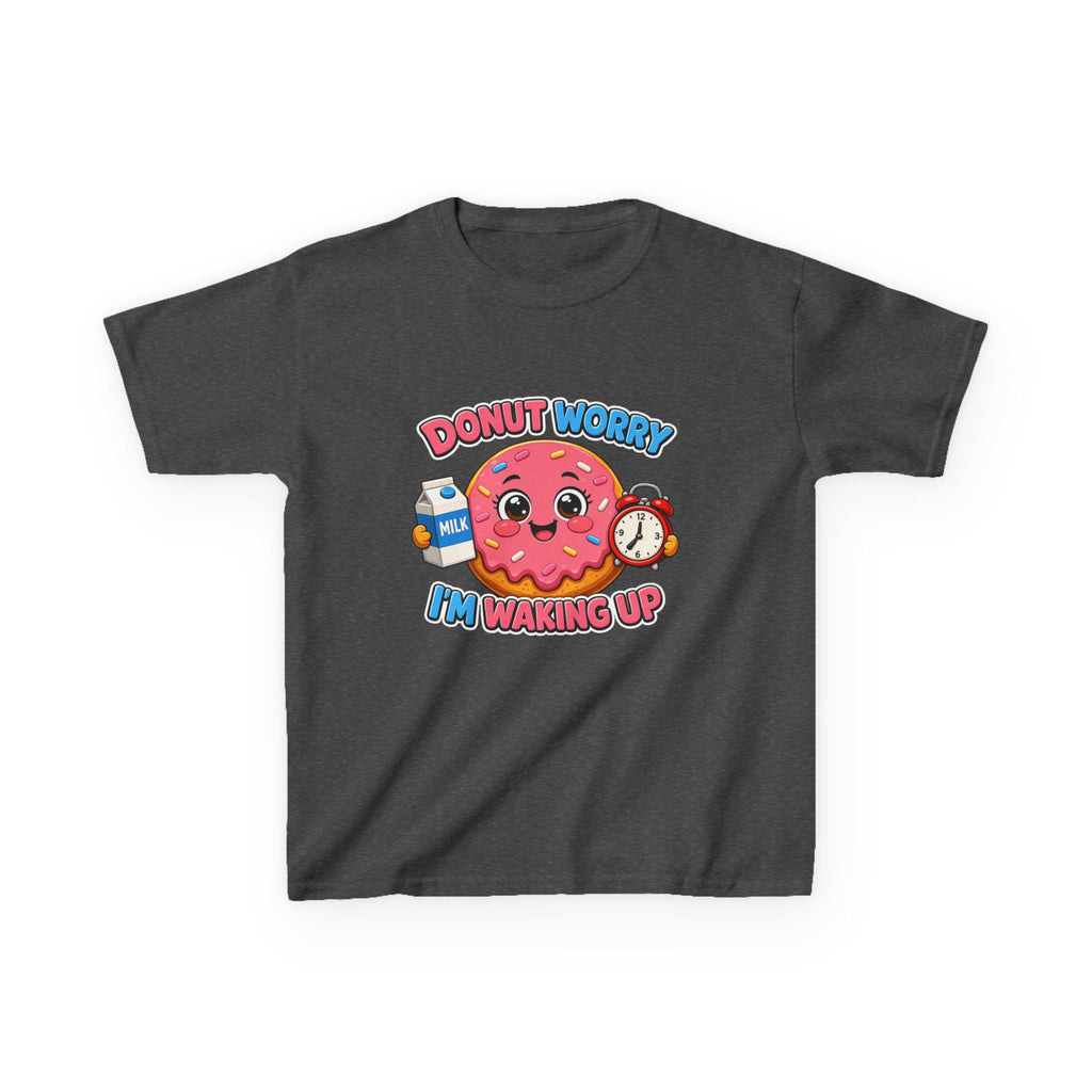 Kids Donut T-Shirt — 'Donut Worry' Cute Breakfast Cartoon Graphic Tee