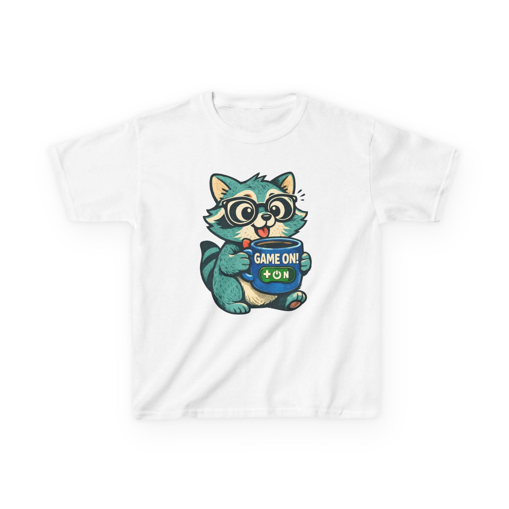 Raccoon Gamer - Kids T Shirt