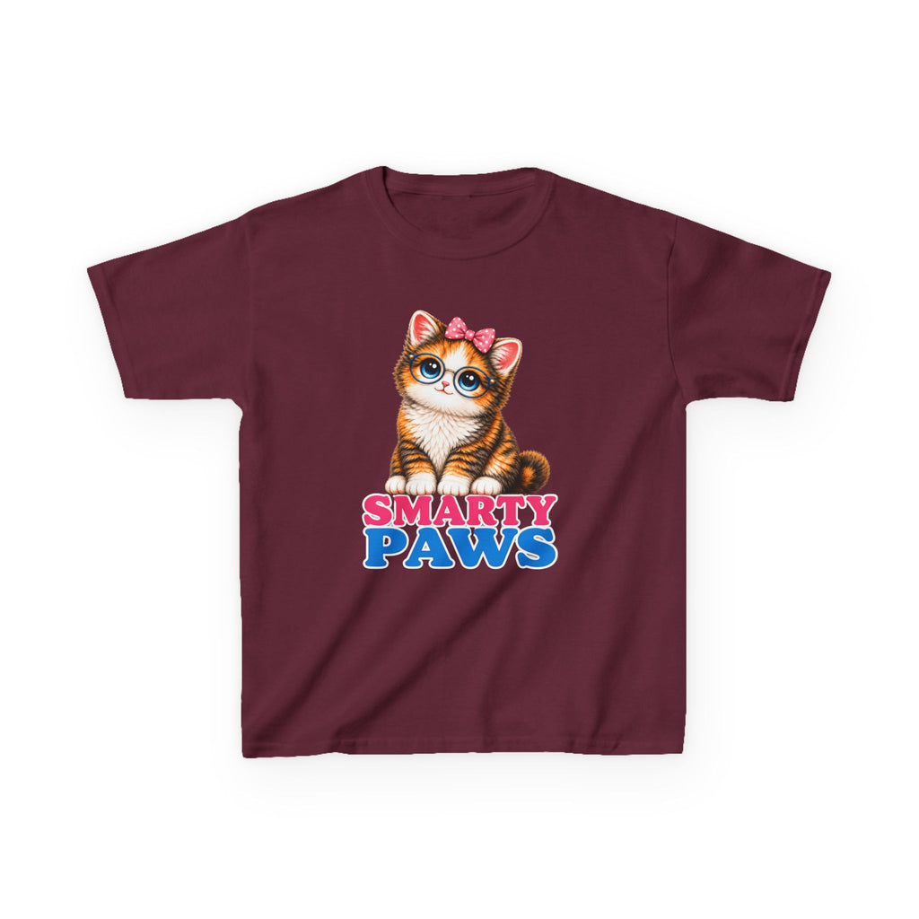 Smarty Paws Kids T-Shirt — Cute Kitten Graphic Tee for Children