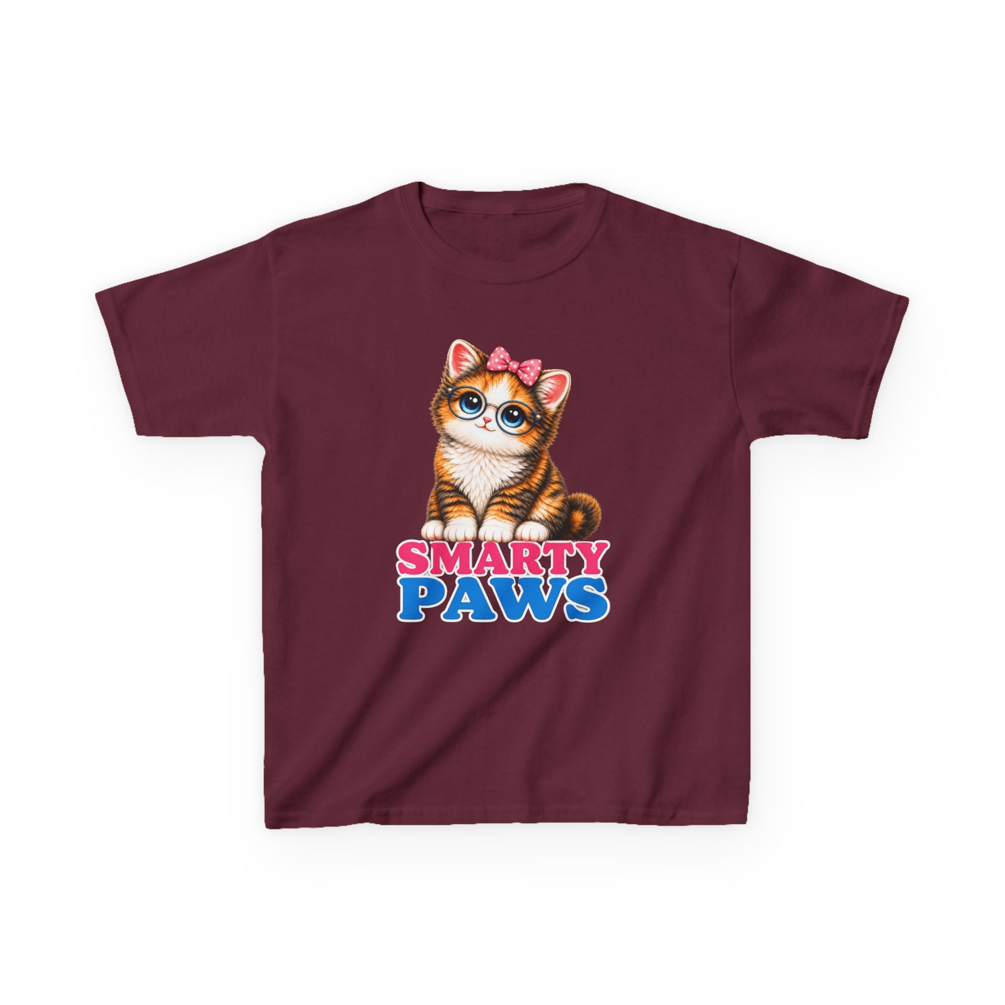 Smarty Paws Kids T-Shirt — Cute Kitten Graphic Tee for Children