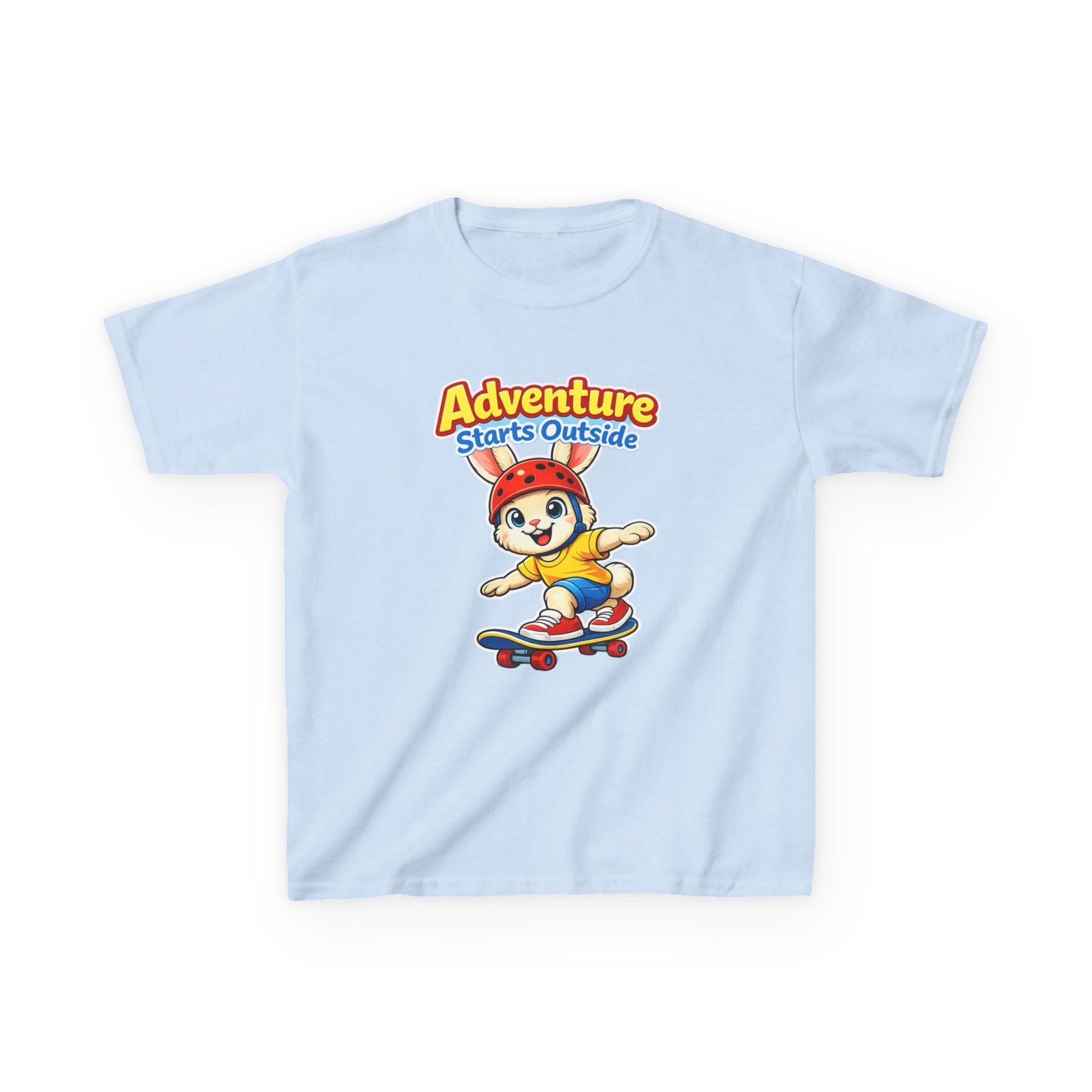 Kids Rabbit T-Shirt — 'Skate or Hop' Skateboarding Rabbit Graphic Tee