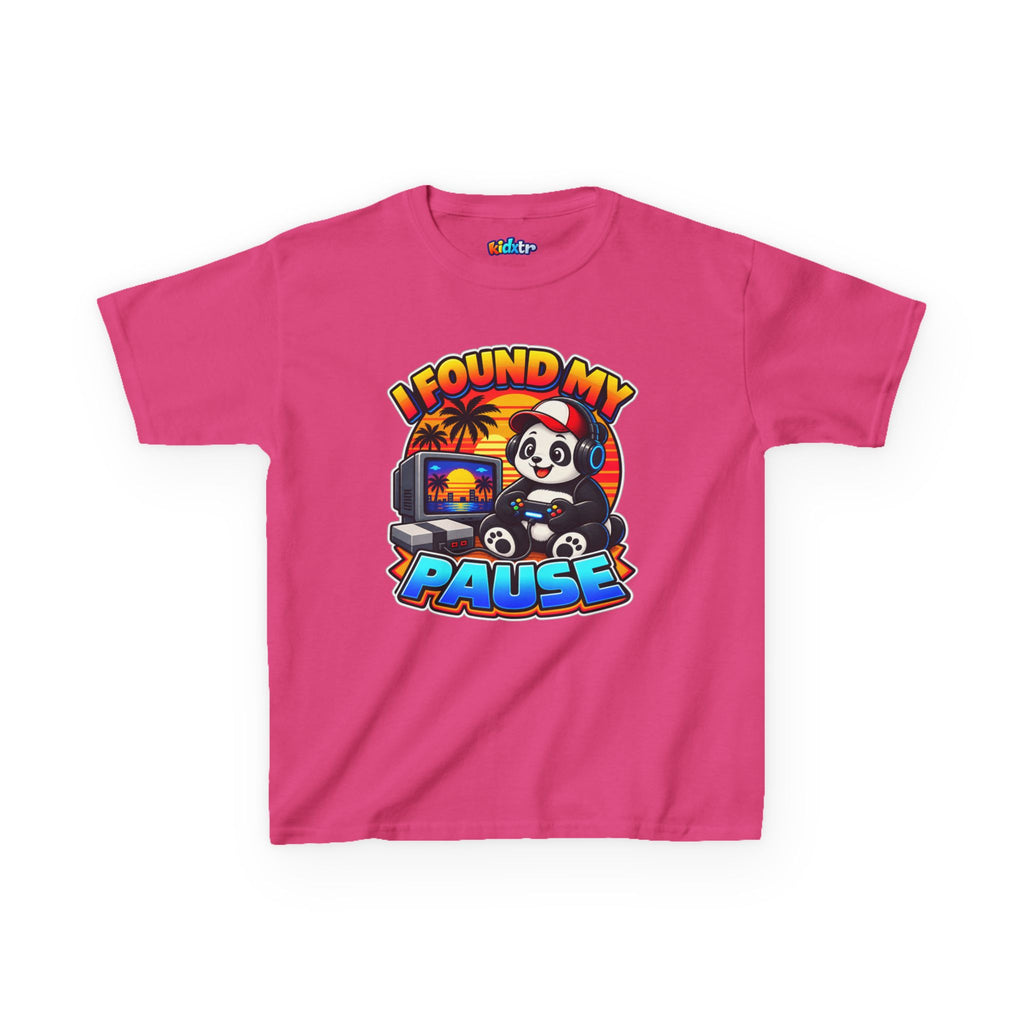 Kidxtr™ Kids Gamer T-Shirt — 'I Found My Pause' Gaming Graphic Tee