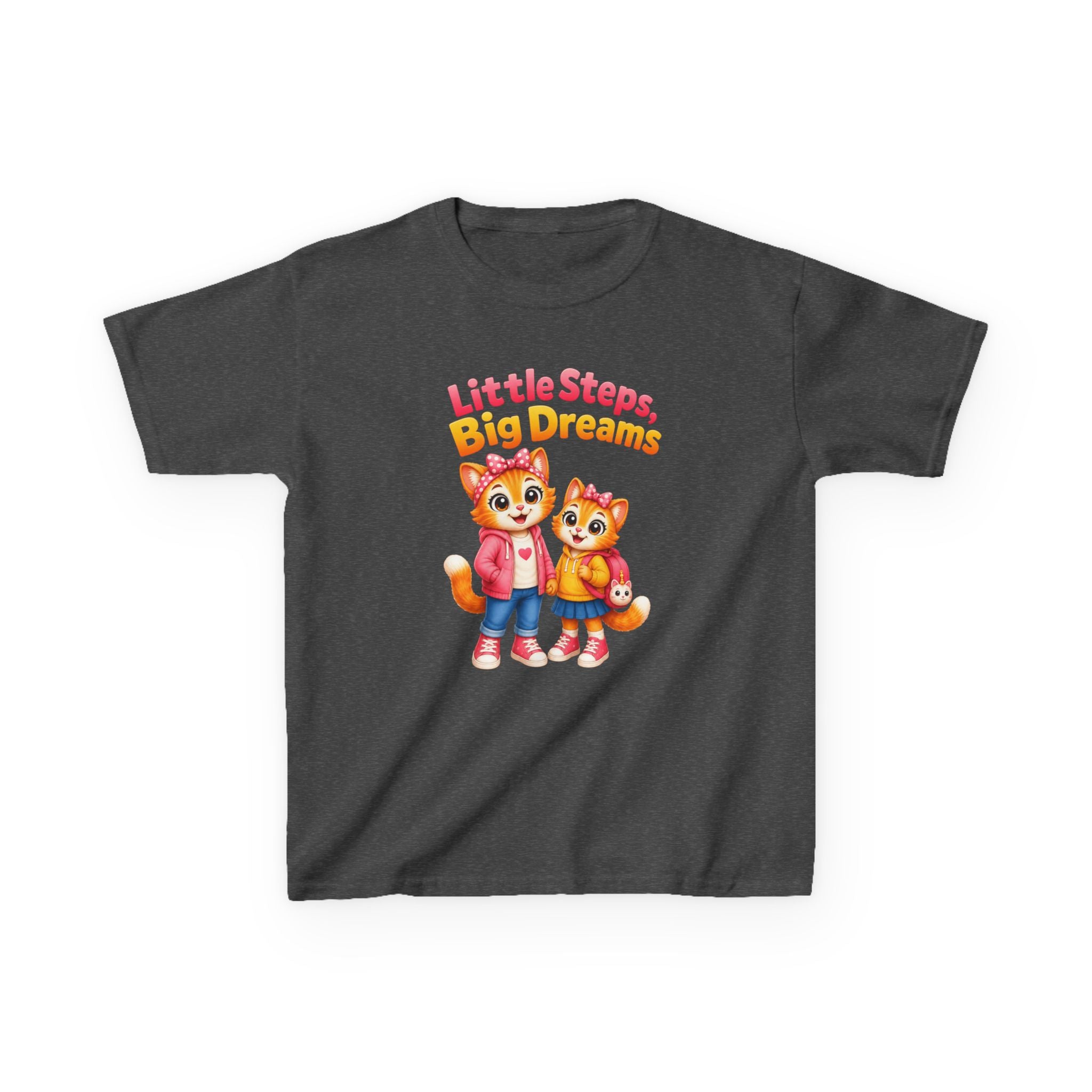 Kids Fox T-Shirt — 'Little Steps, Big Dreams' Cute Foxes Preschool Graphic Tee