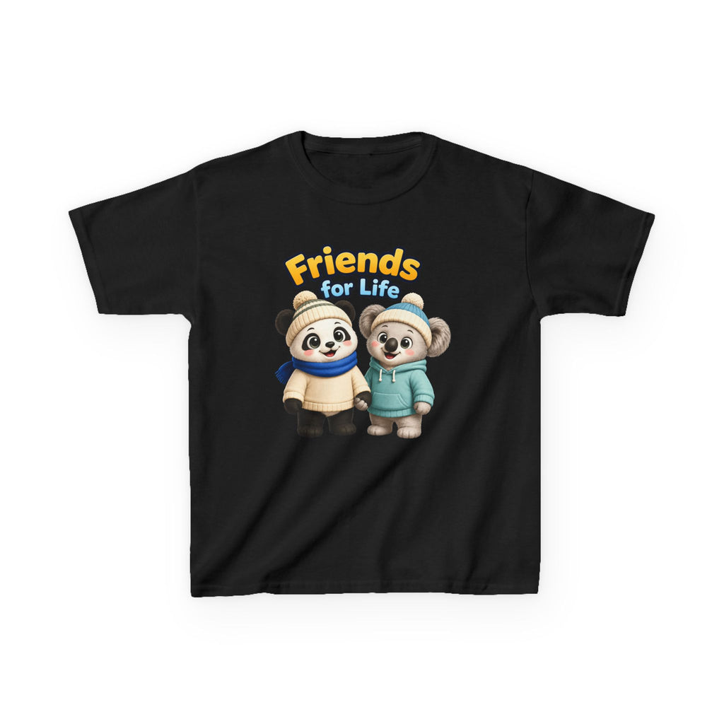 Kids Panda T-Shirt — 'Friends for Life' Cute Best Friends Graphic Tee