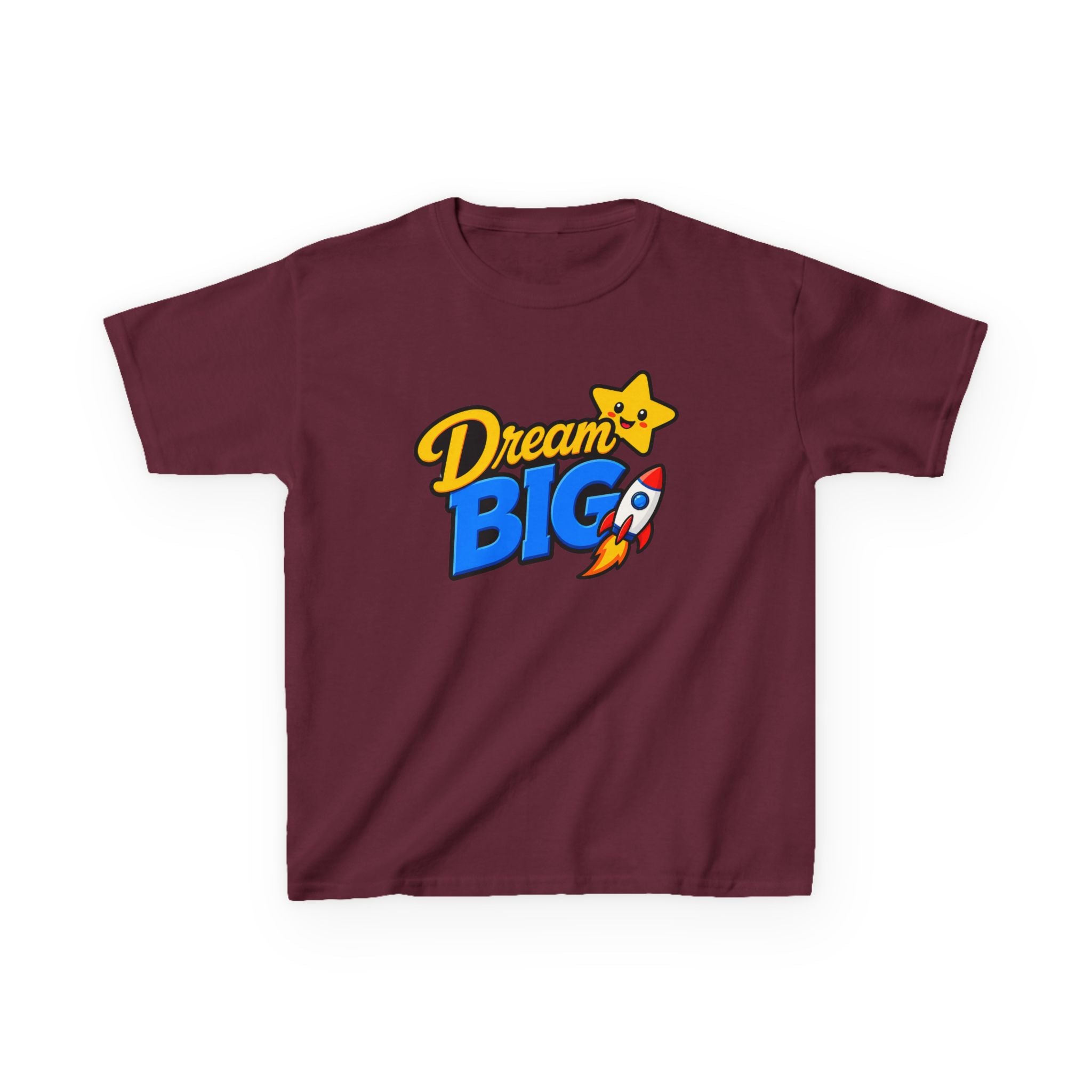Kids Space T-Shirt — 'Dream Big' Rocket & Star Graphic Tee