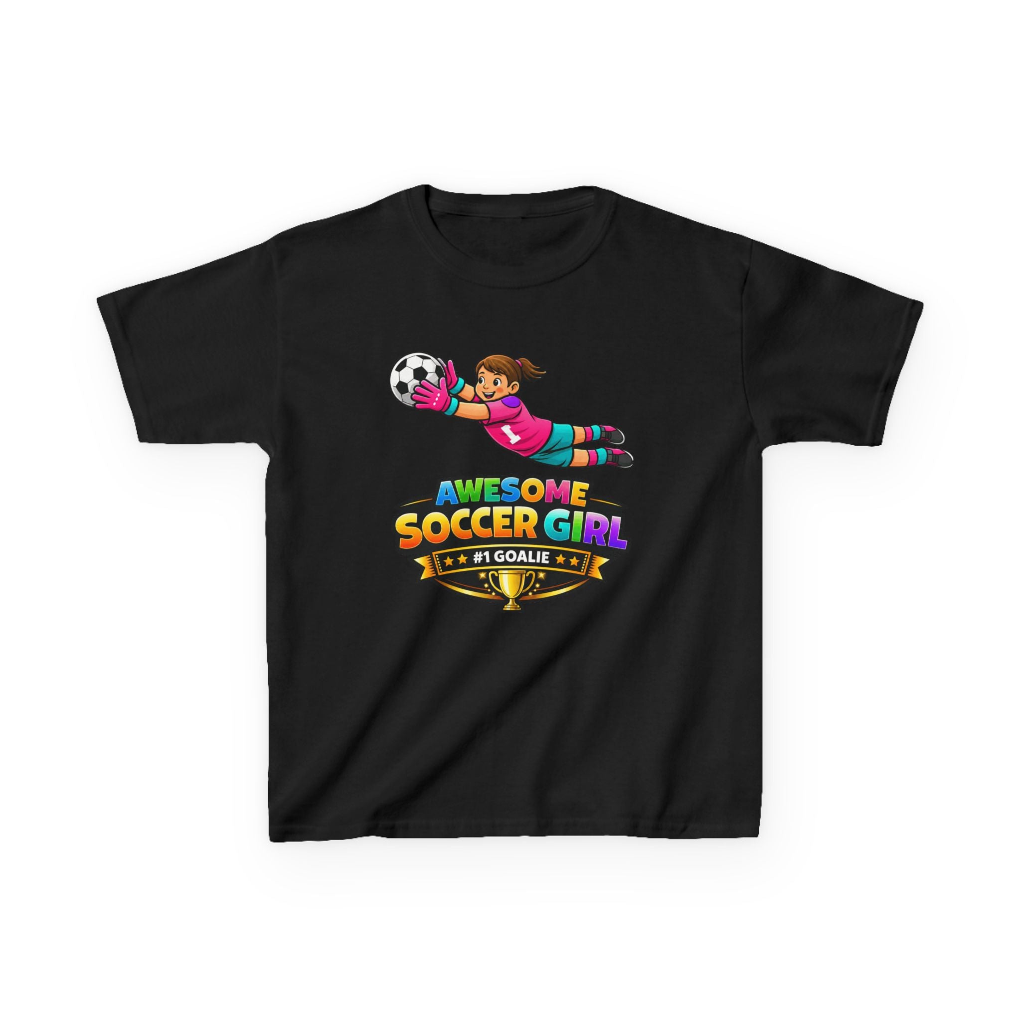 Kids Soccer Goalie T-Shirt – Dive & Save Graphic Tee