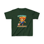 Kids Soccer T-Shirt — 'Pizza Power' Cute Pizza Slice Soccer Player Graphic Tee